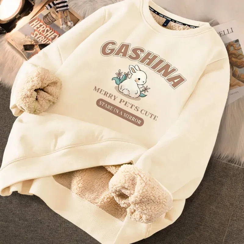 Fashion Thickened Printed Sweater For Women - Bellarte Enchanté Fashion Thickened Printed Sweater For Women